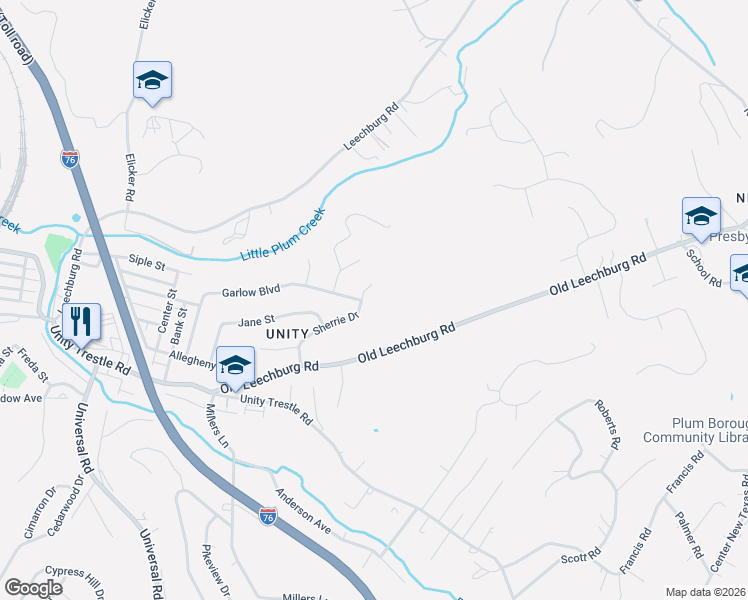 map of restaurants, bars, coffee shops, grocery stores, and more near 300 Sherrie Drive in Pittsburgh