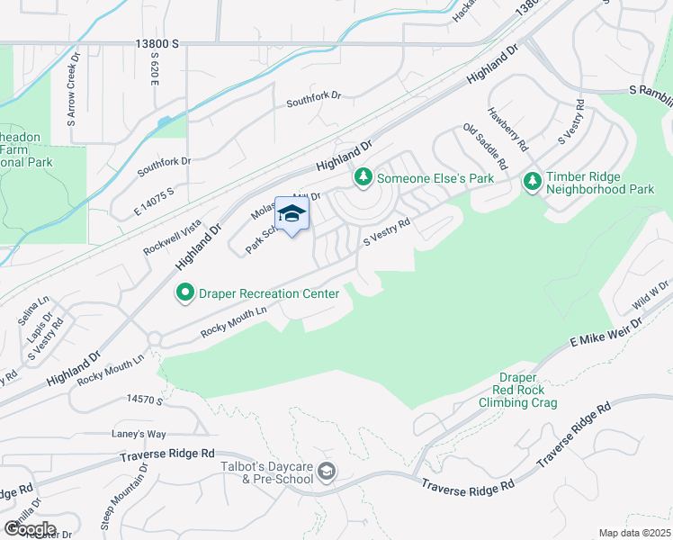 map of restaurants, bars, coffee shops, grocery stores, and more near 929 Rocky Mouth Lane in Draper