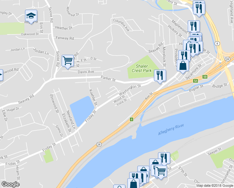 map of restaurants, bars, coffee shops, grocery stores, and more near 156 Washington Street in Etna