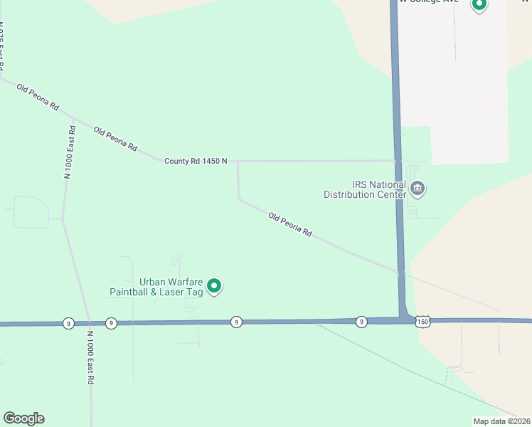 map of restaurants, bars, coffee shops, grocery stores, and more near 2796 Old Peoria Road in Bloomington