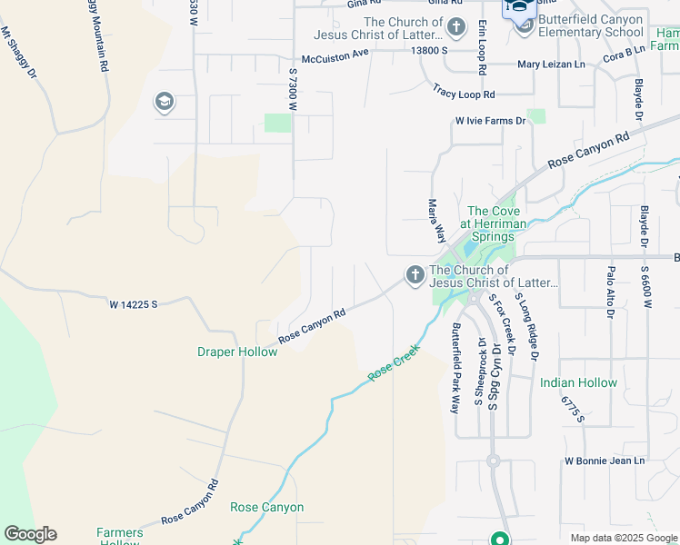 map of restaurants, bars, coffee shops, grocery stores, and more near 14203 Brook Heights Circle in Herriman