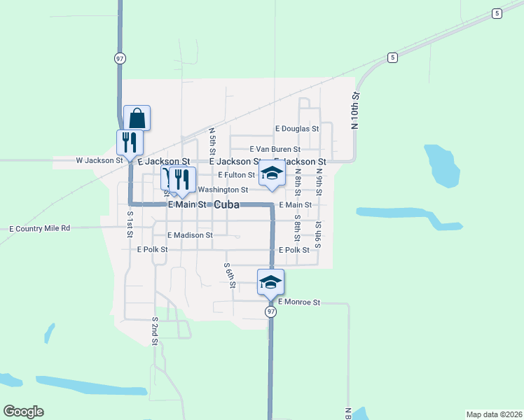 map of restaurants, bars, coffee shops, grocery stores, and more near in Cuba
