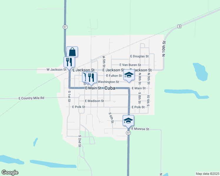 map of restaurants, bars, coffee shops, grocery stores, and more near in Cuba