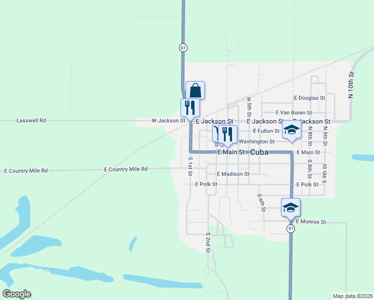 map of restaurants, bars, coffee shops, grocery stores, and more near Depot in Cuba
