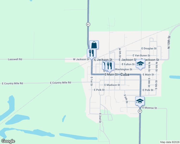 map of restaurants, bars, coffee shops, grocery stores, and more near Depot in Cuba
