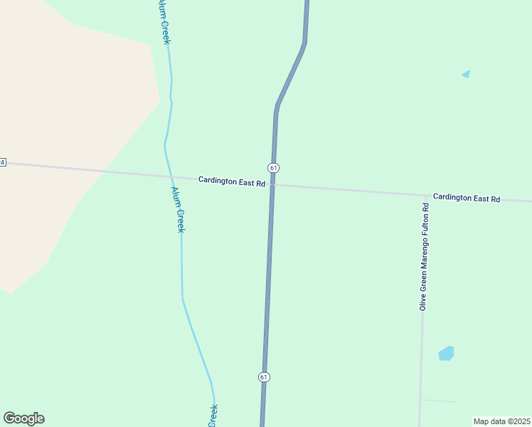 map of restaurants, bars, coffee shops, grocery stores, and more near 3866 State Route 61 in Cardington