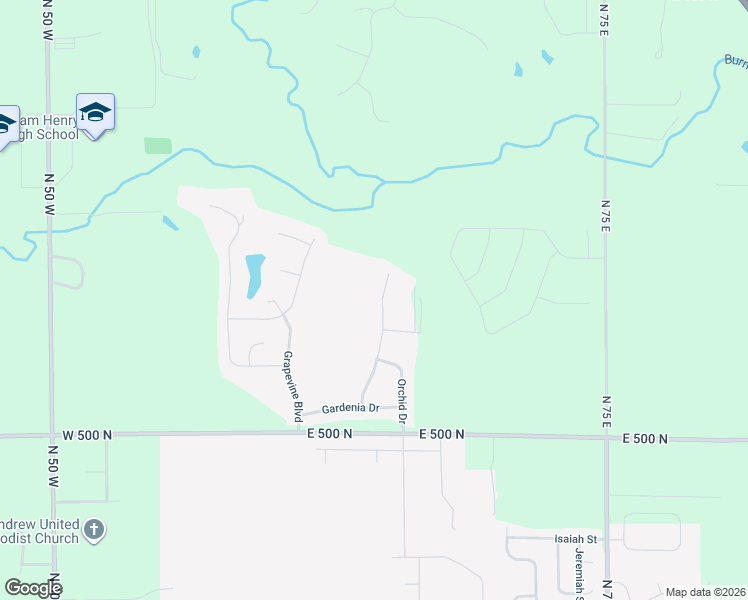 map of restaurants, bars, coffee shops, grocery stores, and more near 5300 Gardenia Court in West Lafayette