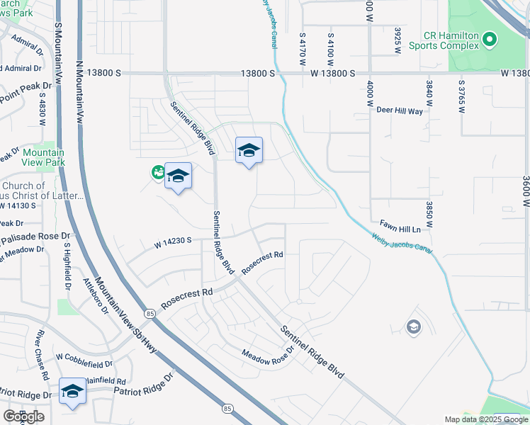 map of restaurants, bars, coffee shops, grocery stores, and more near 4269 West Gate Keeper Drive in Herriman