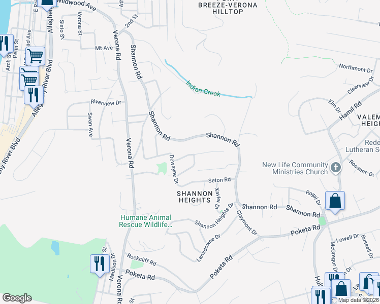 map of restaurants, bars, coffee shops, grocery stores, and more near 130 Richmore Drive in Verona