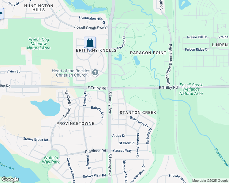 map of restaurants, bars, coffee shops, grocery stores, and more near 6621 Antigua Drive in Fort Collins