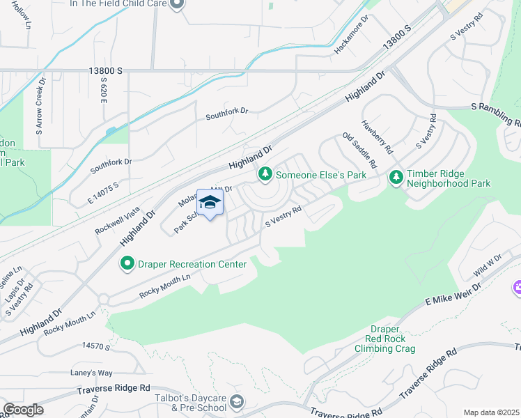 map of restaurants, bars, coffee shops, grocery stores, and more near 14170 Director View Lane in Draper