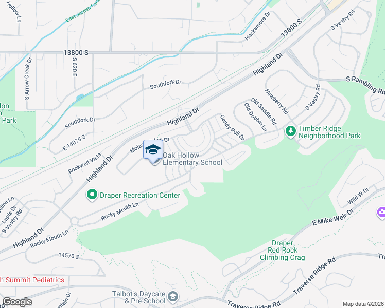 map of restaurants, bars, coffee shops, grocery stores, and more near 959 Senior Band Road in Draper