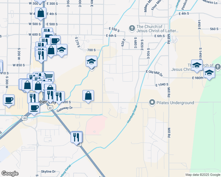 map of restaurants, bars, coffee shops, grocery stores, and more near in Heber City