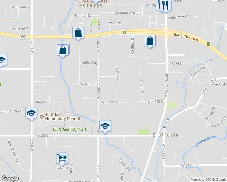 map of restaurants, bars, coffee shops, grocery stores, and more near 2088 West 14200 South in Riverton