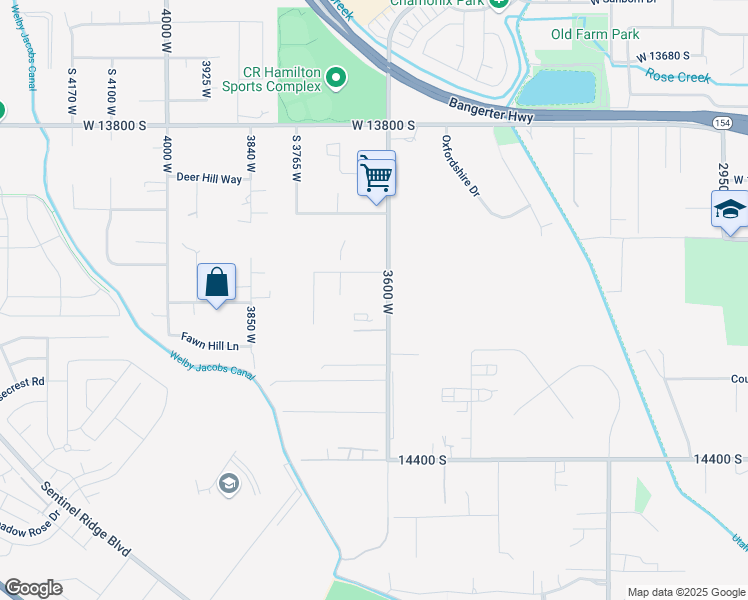 map of restaurants, bars, coffee shops, grocery stores, and more near 14114 South 3600 West in Bluffdale