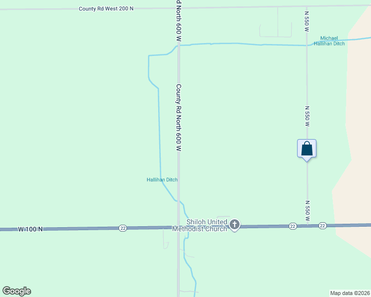 map of restaurants, bars, coffee shops, grocery stores, and more near 1362 County Road North 600 West in Kokomo