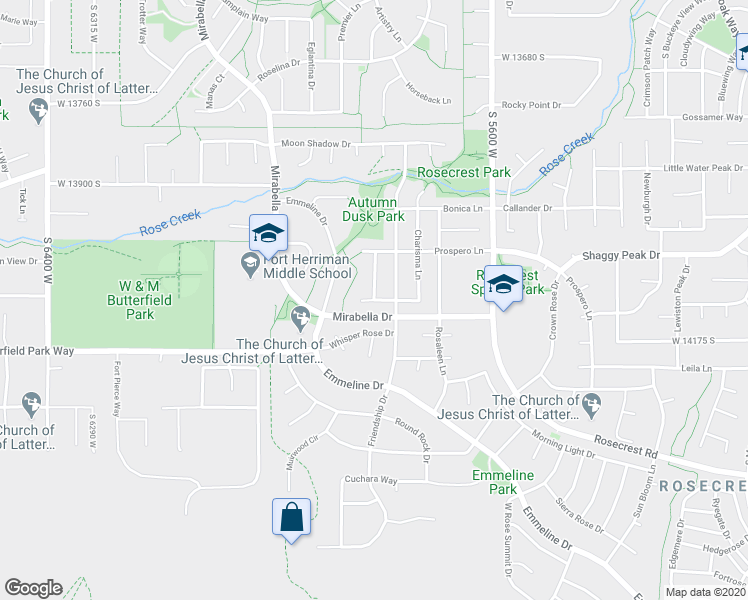 map of restaurants, bars, coffee shops, grocery stores, and more near 5898 Sunbright Lane in Herriman
