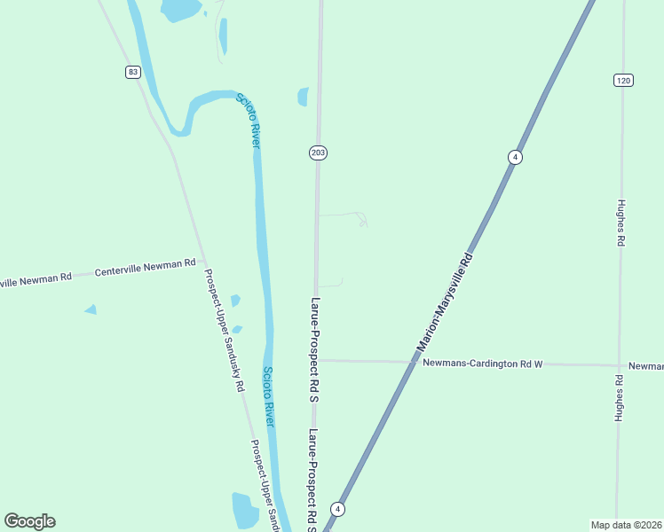 map of restaurants, bars, coffee shops, grocery stores, and more near 4672 Larue-Prospect Road South in Prospect