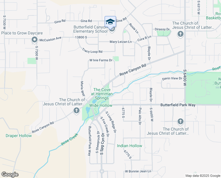 map of restaurants, bars, coffee shops, grocery stores, and more near 14102 Sleepy Oaks Lane in Herriman