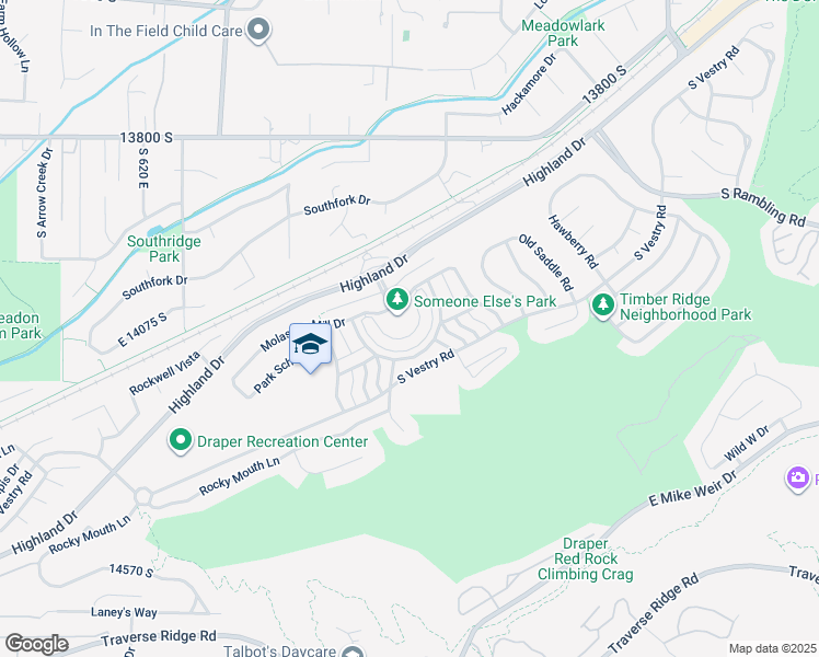 map of restaurants, bars, coffee shops, grocery stores, and more near 14126 South Deer Trail Lane in Draper