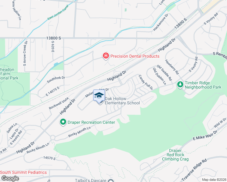 map of restaurants, bars, coffee shops, grocery stores, and more near 898 East Deer Vista Court in Draper