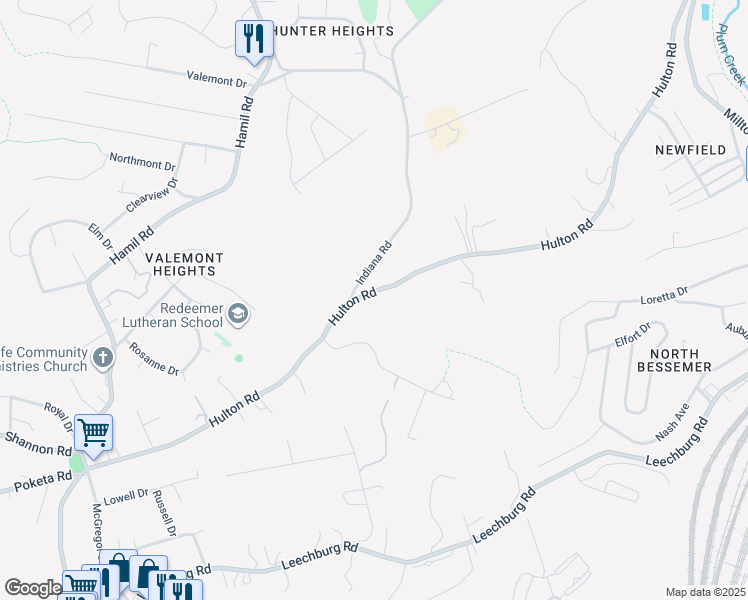 map of restaurants, bars, coffee shops, grocery stores, and more near 822 Hulton Road in Verona