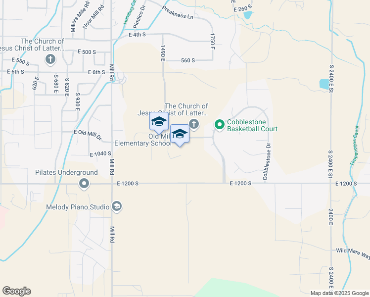 map of restaurants, bars, coffee shops, grocery stores, and more near 1600 East 980th South in Heber City