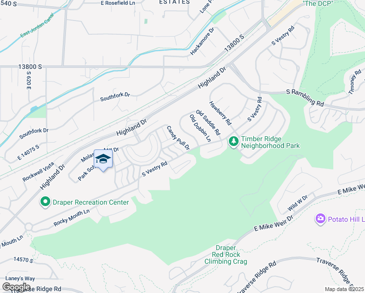 map of restaurants, bars, coffee shops, grocery stores, and more near 14094 Candy Pull Drive in Draper