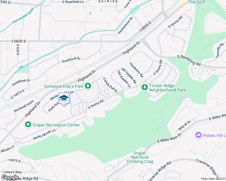 map of restaurants, bars, coffee shops, grocery stores, and more near 14094 Candy Pull Drive in Draper
