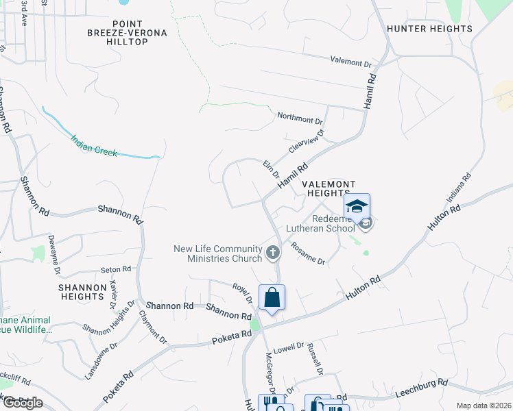 map of restaurants, bars, coffee shops, grocery stores, and more near 606 Hamil Road in Verona