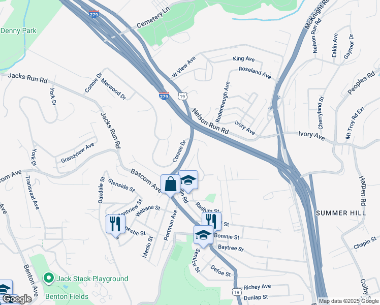 map of restaurants, bars, coffee shops, grocery stores, and more near 4238 Perrysville Avenue in Pittsburgh