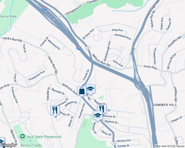 map of restaurants, bars, coffee shops, grocery stores, and more near 4238 Perrysville Avenue in Pittsburgh
