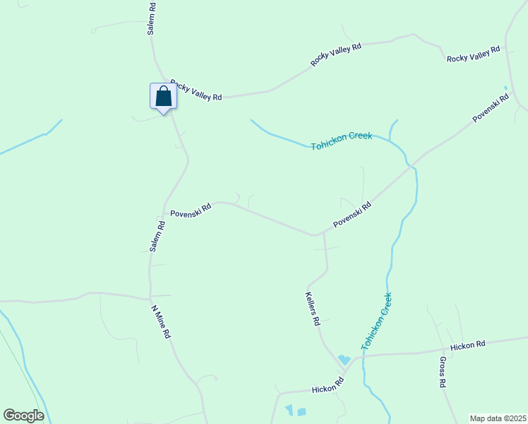 map of restaurants, bars, coffee shops, grocery stores, and more near 645 Povenski Road in Quakertown
