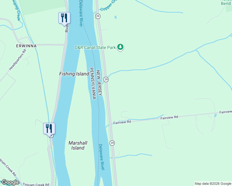 map of restaurants, bars, coffee shops, grocery stores, and more near 2836 Daniel Bray Hwy in Frenchtown