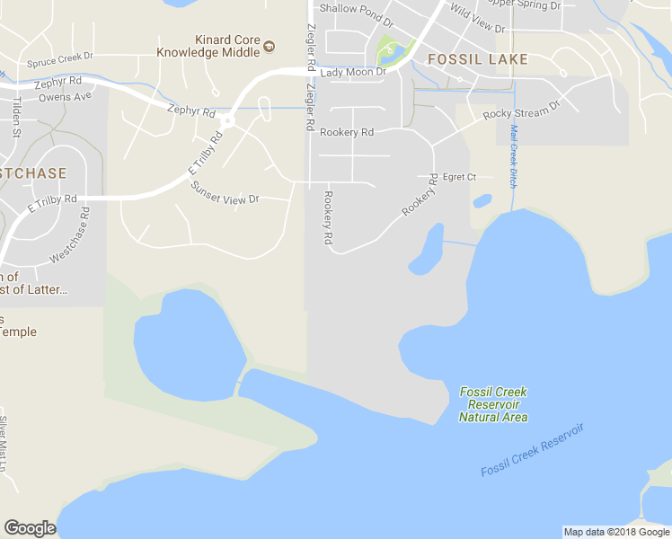 map of restaurants, bars, coffee shops, grocery stores, and more near 6558 Rookery Road in Fort Collins