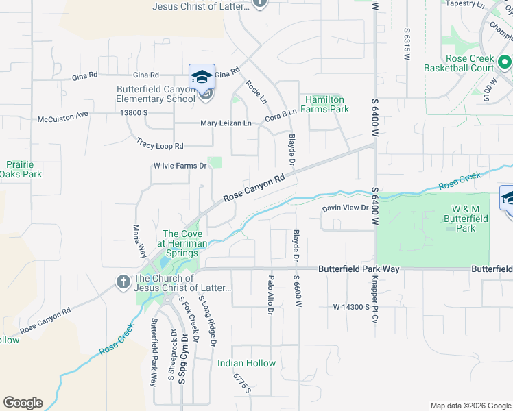 map of restaurants, bars, coffee shops, grocery stores, and more near 6709 West Desert Lily Circle in Herriman