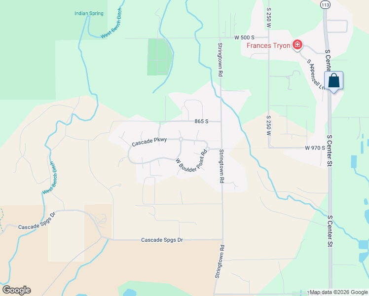 map of restaurants, bars, coffee shops, grocery stores, and more near 925 Coldwater Way in Midway