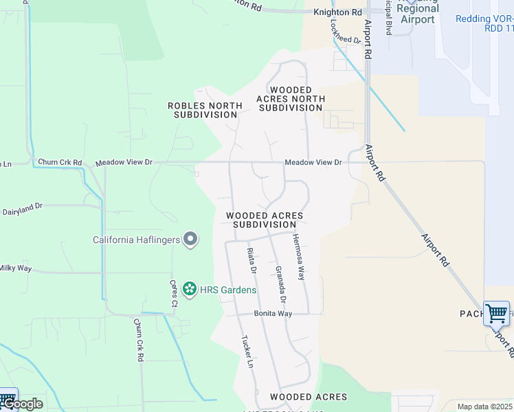 map of restaurants, bars, coffee shops, grocery stores, and more near 7218 Encina Drive in Redding