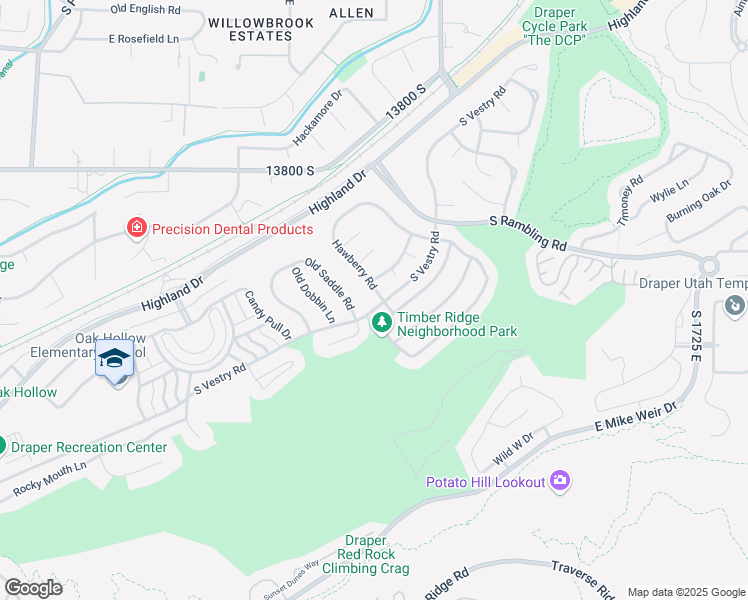 map of restaurants, bars, coffee shops, grocery stores, and more near 14008 South Hawberry Road in Draper