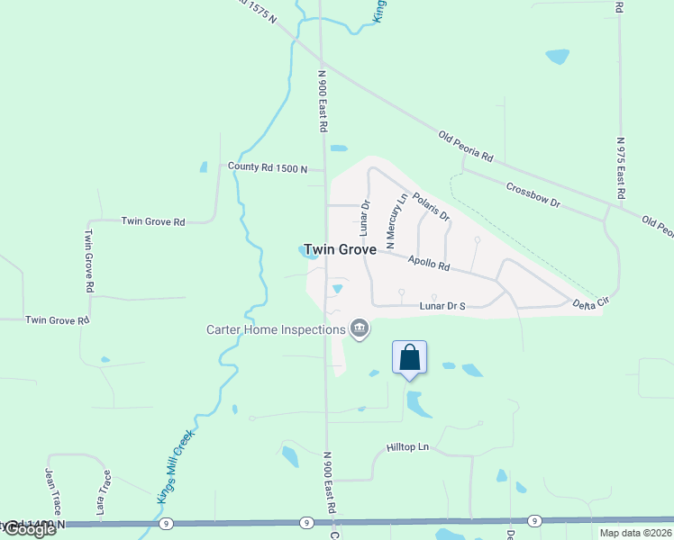 map of restaurants, bars, coffee shops, grocery stores, and more near in Twin Grove