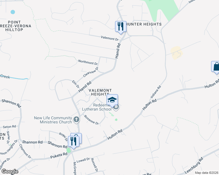 map of restaurants, bars, coffee shops, grocery stores, and more near 643 Gail Drive in Verona