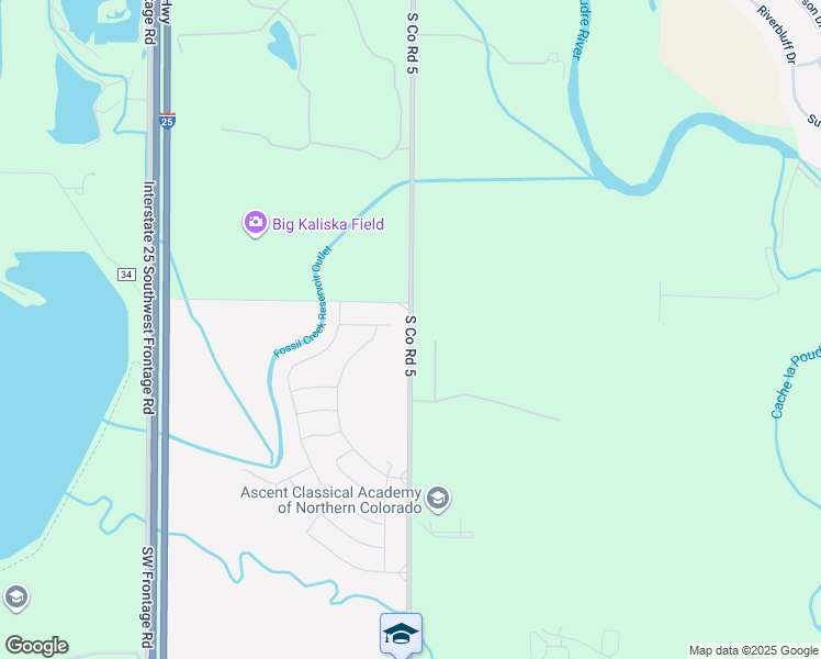 map of restaurants, bars, coffee shops, grocery stores, and more near 6451 South County Road 5 in Windsor