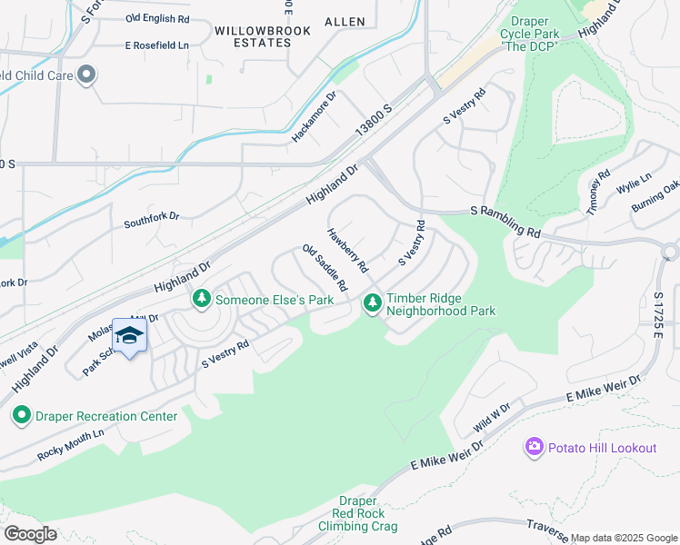 map of restaurants, bars, coffee shops, grocery stores, and more near 14021 Old Saddle Road in Draper