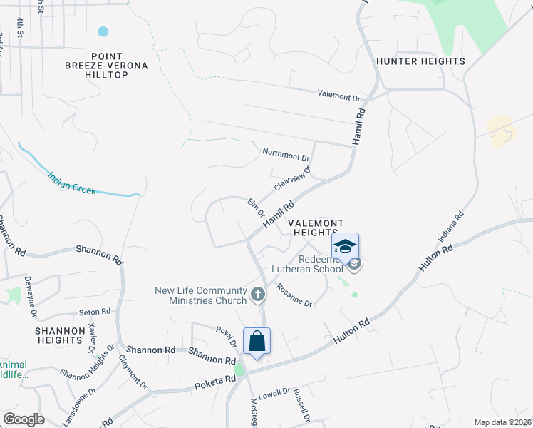 map of restaurants, bars, coffee shops, grocery stores, and more near 719 Hamil Road in Verona