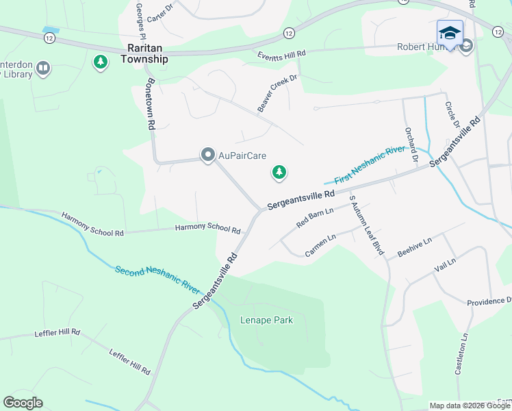 map of restaurants, bars, coffee shops, grocery stores, and more near 2 Bonetown Road in Flemington