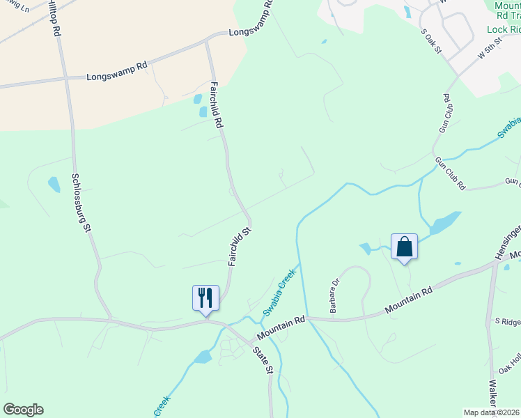 map of restaurants, bars, coffee shops, grocery stores, and more near 106 Hemp Hill Street in Alburtis