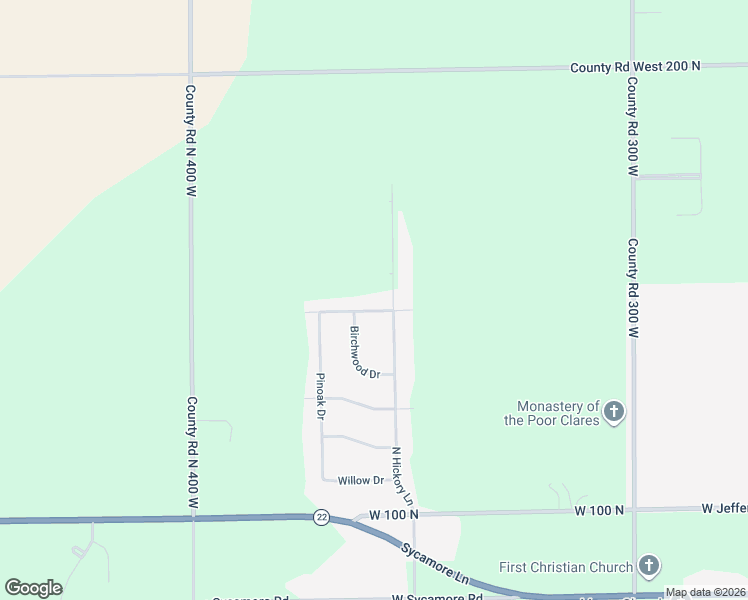 map of restaurants, bars, coffee shops, grocery stores, and more near 1201-1205 North Hickory Lane in Kokomo