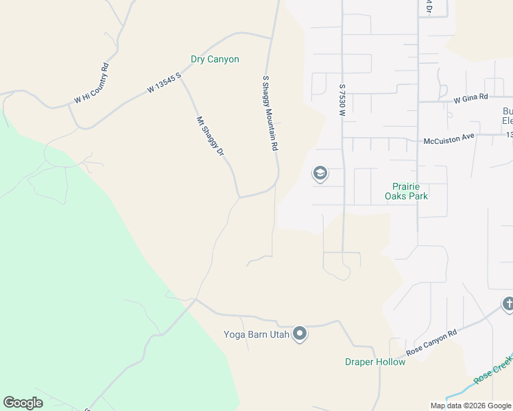 map of restaurants, bars, coffee shops, grocery stores, and more near 65 Shaggy Mountain Rd in Herriman