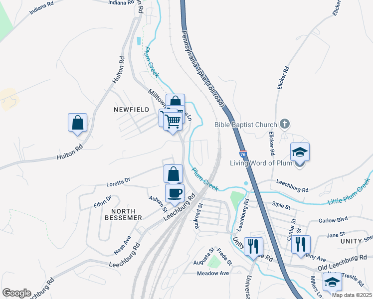 map of restaurants, bars, coffee shops, grocery stores, and more near 1082 Milltown Road in Verona