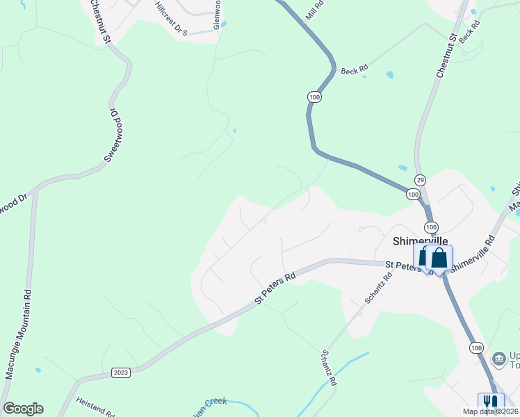 map of restaurants, bars, coffee shops, grocery stores, and more near 5185 Antler Circle in Emmaus